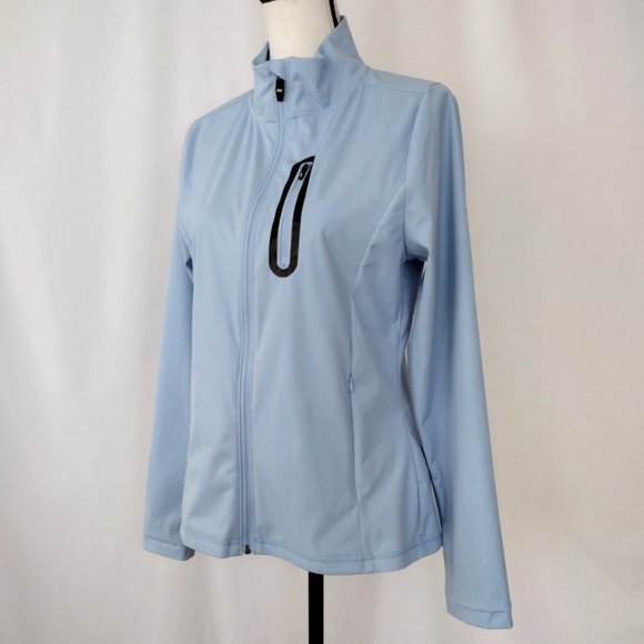 Skechers Go Shield Light Blue Zip Up Fitness Jacket - Picture 4 of 11